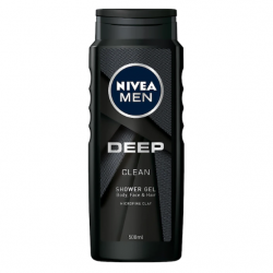 Nivea Men Deep Clean, gel de dus 3in1 pentru barbati, 500 ml