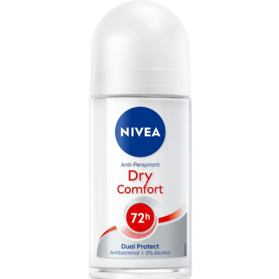 Nivea Dry Comfort, antiperspirant roll-on femei, 50 ml