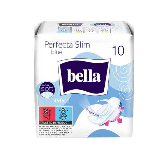 Bella Perfecta Slim Blue, absorbante periodice extra soft, 10 buc/pachet