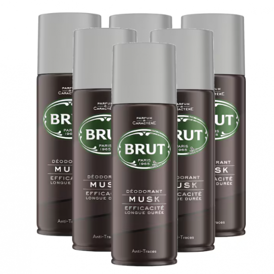 Brut Musk, deodorant spray barbati , 6 x 200 ml