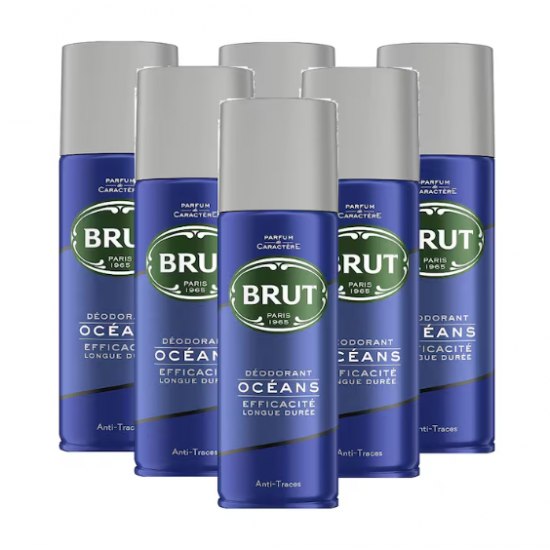 Brut Oceans, deodorant spray barbati, 6 x 200 ml