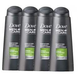 Dove Men+ Care Clean Fresh, sampon pentru par gras, 4 x 400 ml