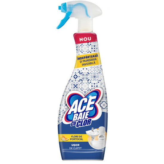 Ace, spray cu clor pentru baie cu flori de portocal, 650 ml