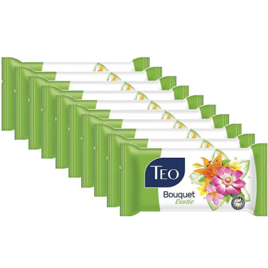 Teo Bouquet Exotic, sapun solid hidratant, 10 x 70 gr