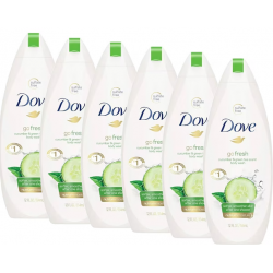 Dove Go Fresh Cucumber & Green Tea, gel de dus hidratant, 6 x 250 ml