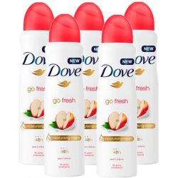 Dove Go Fresh Apple, deodorant spray femei, 5 x 250 ml