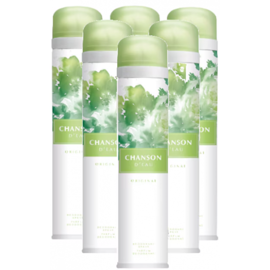 Chanson D'Eau, deodorant spray femei, 6 x 200 ml
