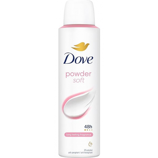 Dove Powder Soft, deodorant spray femei, 48h protectie, 200 ml
