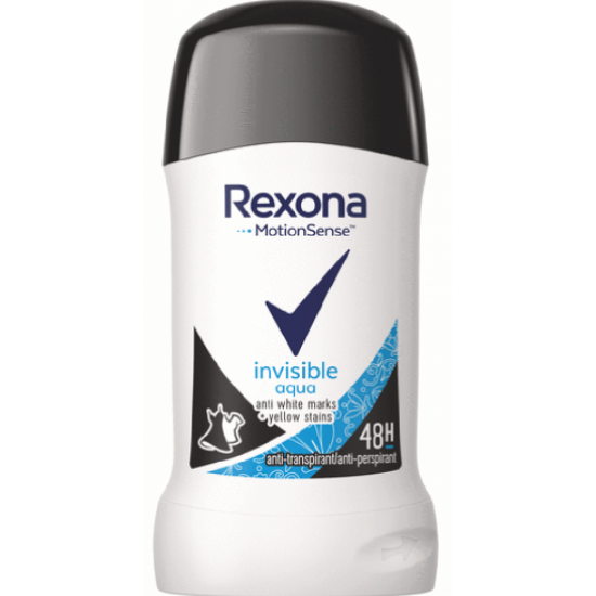 Rexona Invisible Aqua, deodorant stick femei, 40 gr