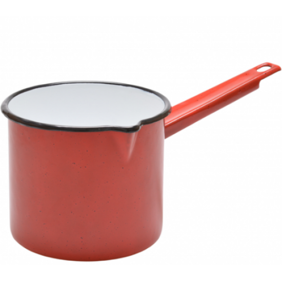 Hiperdino, ibric emailat cu coada, diametru 10 cm, 600 ml