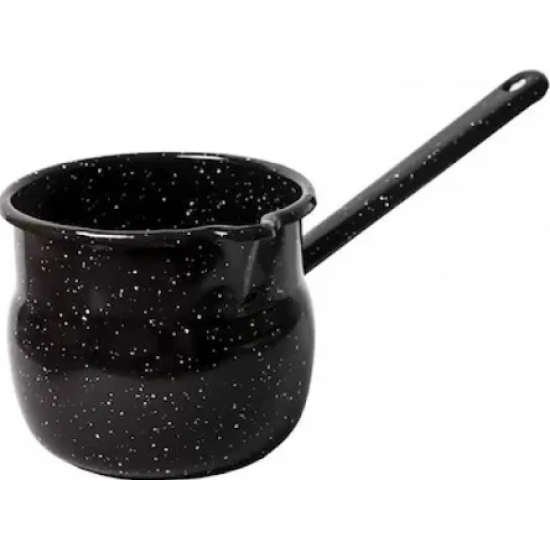 Hiperdino, ibric emailat bombat cu coada, diametru 10 cm, 600 ml