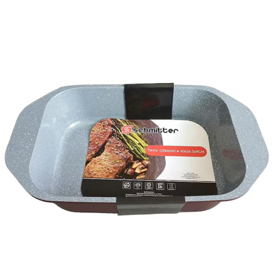 Schmitter, tava ceramica cu dimensiuni 43 x 26.5 x 7 cm