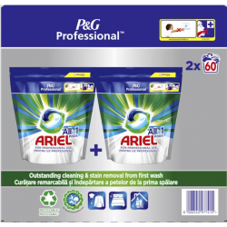 Ariel Professional All in1 PODS Regular, detergent de rufe, 120 capsule