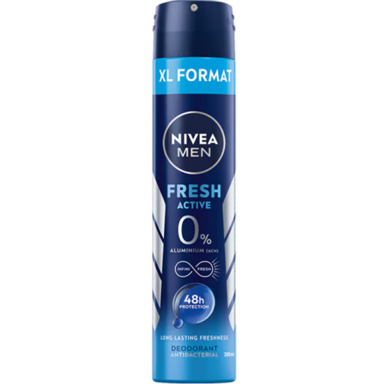 Nivea Men Fresh Active, deodorant spray barbati, 200 ml