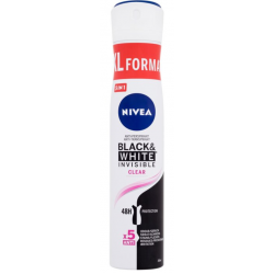 Nivea Black&White Invisible Clear, deodorant spray femei, 200 ml
