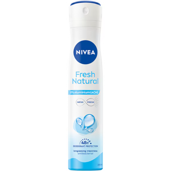 Nivea Fresh Natural, deodorant spray femei, 200 ml
