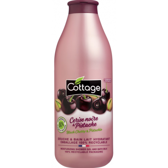 Cottage Cirese Negre & Fistic, gel de dus hidratant, 750 ml
