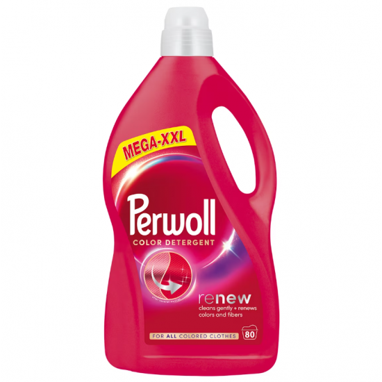 Perwoll Renew Color, detergent lichid rufe, 80 spalari, 4000 ml
