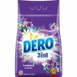 Dero 2in1 Levantica & Iasomie, detergent rufe pudra, 60 spalari, 6 kg