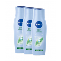Nivea Glanz cu extract de Aloe Vera, sampon 2in1 pentru toate tipurile de par, 3 x 250 ml