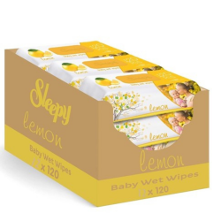 Sleepy Lemon, servetele umede bebelusi, 12 pachete x 120, 1440 buc