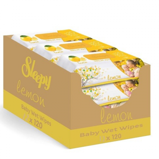 Sleepy Lemon, servetele umede bebelusi, 12 pachete x 120, 1440 buc