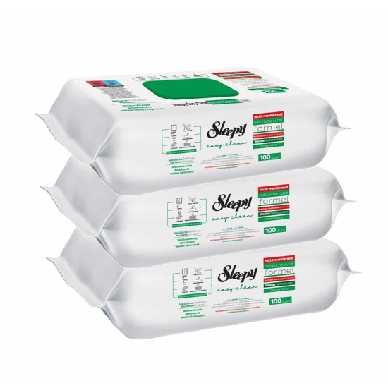 Sleepy Easy Clean White Soap, servetele umede multisuprafete, 3x100, 300 buc	