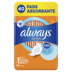 Always Ultra Normal, absorbante periodice de zi cu aripioare, 40 buc/pachet