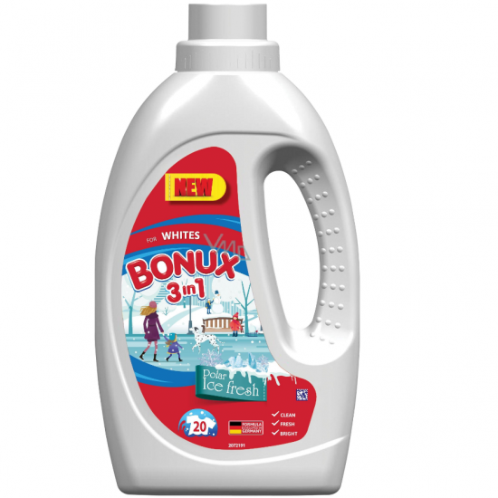 Bonux 3in1 Ice Fresh, detergent rufe lichid, 20 spalari, 1.1L