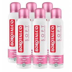 Borotalco Soft, deodorant spray unisex, 6 buc x 150 ml