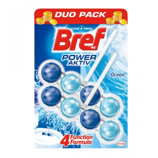 Bref Power Aktiv Ocean, odorizant toaleta, 2 x 50 gr.