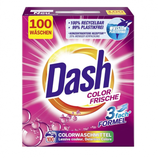 Dash Color, detergent rufe pudra, 100 spalari, 6 kg