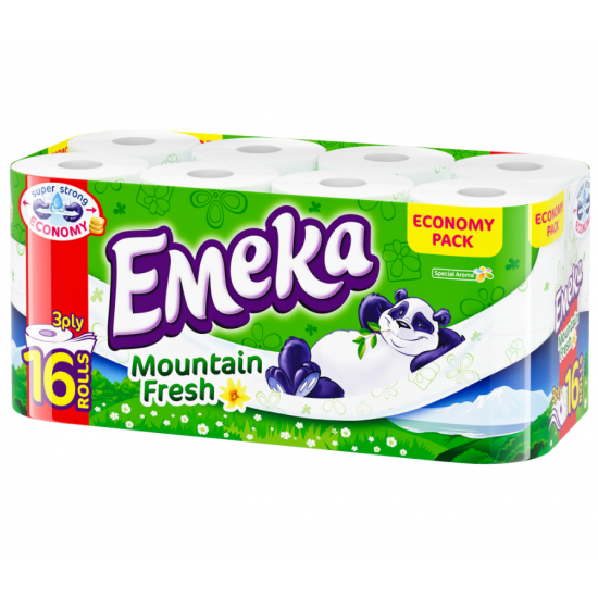 Emeka Mountain Fresh, hartie igienica 3 straturi, 16 role
