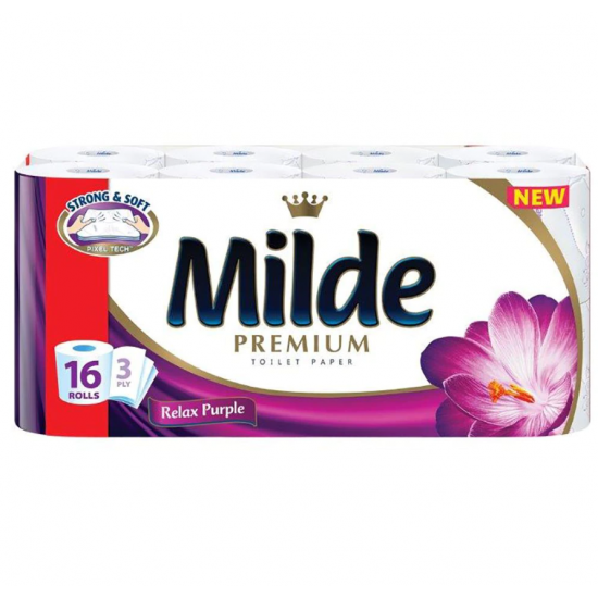 Milde Premium Relax Purple, hartie igienica 3 straturi, 16 role